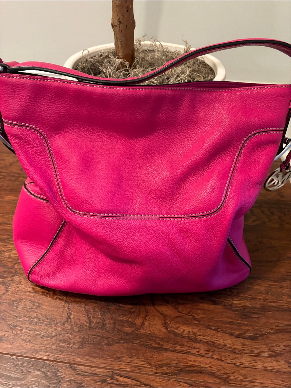 Michael Kors pebbled leather hobo bag
